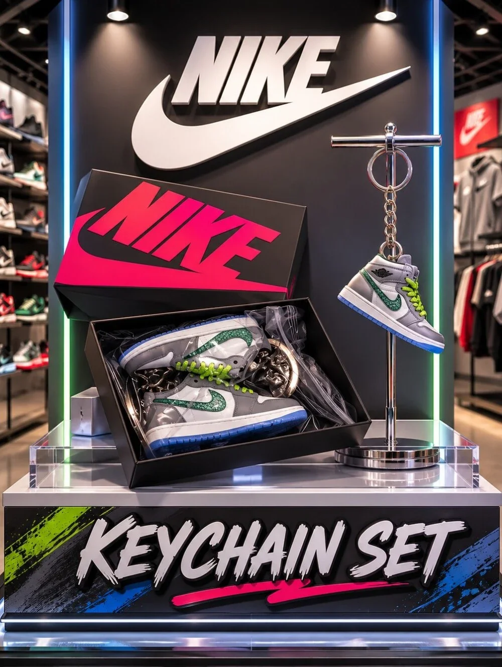 Nike/Dior Keychain Set/Box